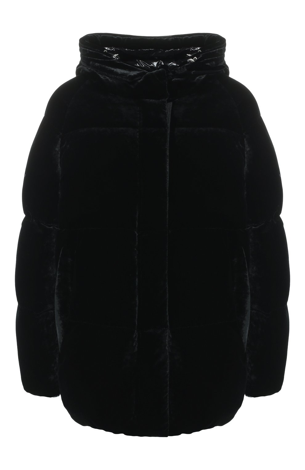 Бархатный пуховик с капюшоном MONCLER, арт. D2-093-46999-00-549SF, фото 1