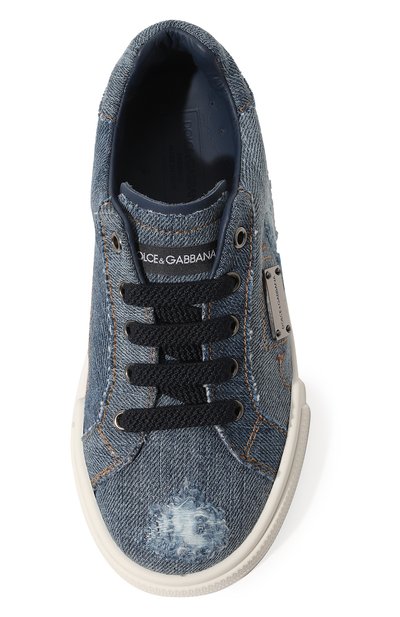 Текстильные кеды DOLCE & GABBANA, арт. DA5111/A4805/24-28, фото 4