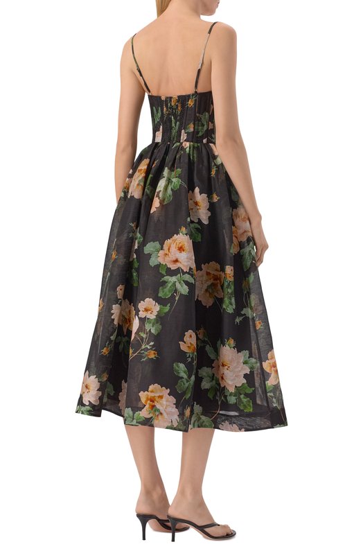 Платье изо льна и шелка Zimmermann 8178DS261 Чёрный  8178DS261 Фото 3