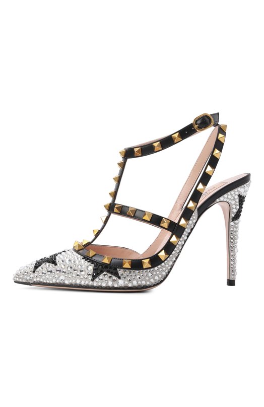 Кожаные туфли Rockstud 100 Valentino 8W2S0393/GIR Серебряный  8W2S0393/GIR Фото 4
