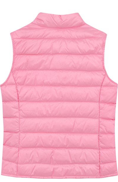 Пуховый жилет на кнопках MONCLER ENFANT розового цвета по цене 27050 руб., арт. D1-954-48312-99-53048/4-6A, фото 2 Пуховый жилет на кнопках MONCLER ENFANT, арт. D1-954-48312-99-53048/4-6A, фото 2
