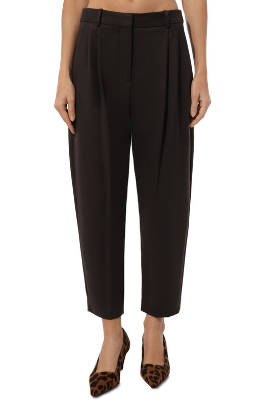 Шерстяные брюки Stella McCartney 591964/3CU703 Коричневый  591964/3CU703 Фото 3