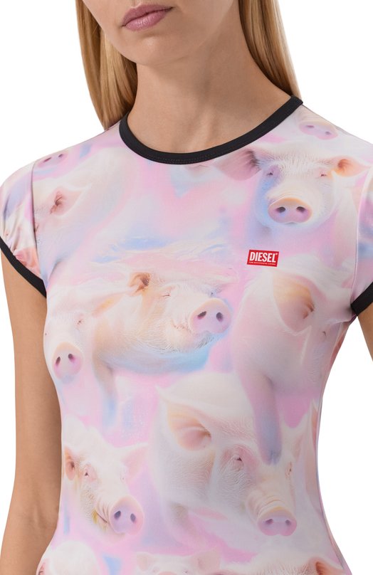 Хлопковая футболка Diesel A21022/0IHBS Разноцветный  A21022/0IHBS Фото 5