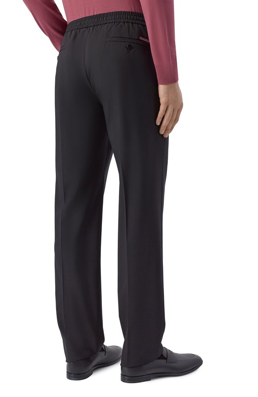 Шерстяные брюки Stefano Ricci M1T6100202/W0008U Чёрный  M1T6100202/W0008U Фото 4