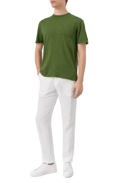 Хлопковая футболка MC2 SAINT BARTH зеленого цвета по цене 9575 руб., арт. STBM PRESIDENT/00019H, фото 2 Хлопковая футболка MC2 SAINT BARTH, арт. STBM PRESIDENT/00019H, фото 2