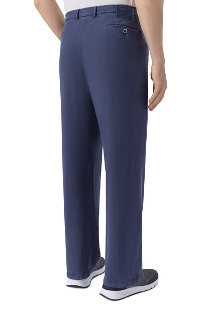 Брюки из лиоцелла KITON синего цвета по цене 141000 руб., арт. UFPPELK0606H, фото 4 Брюки из лиоцелла KITON, арт. UFPPELK0606H, фото 4