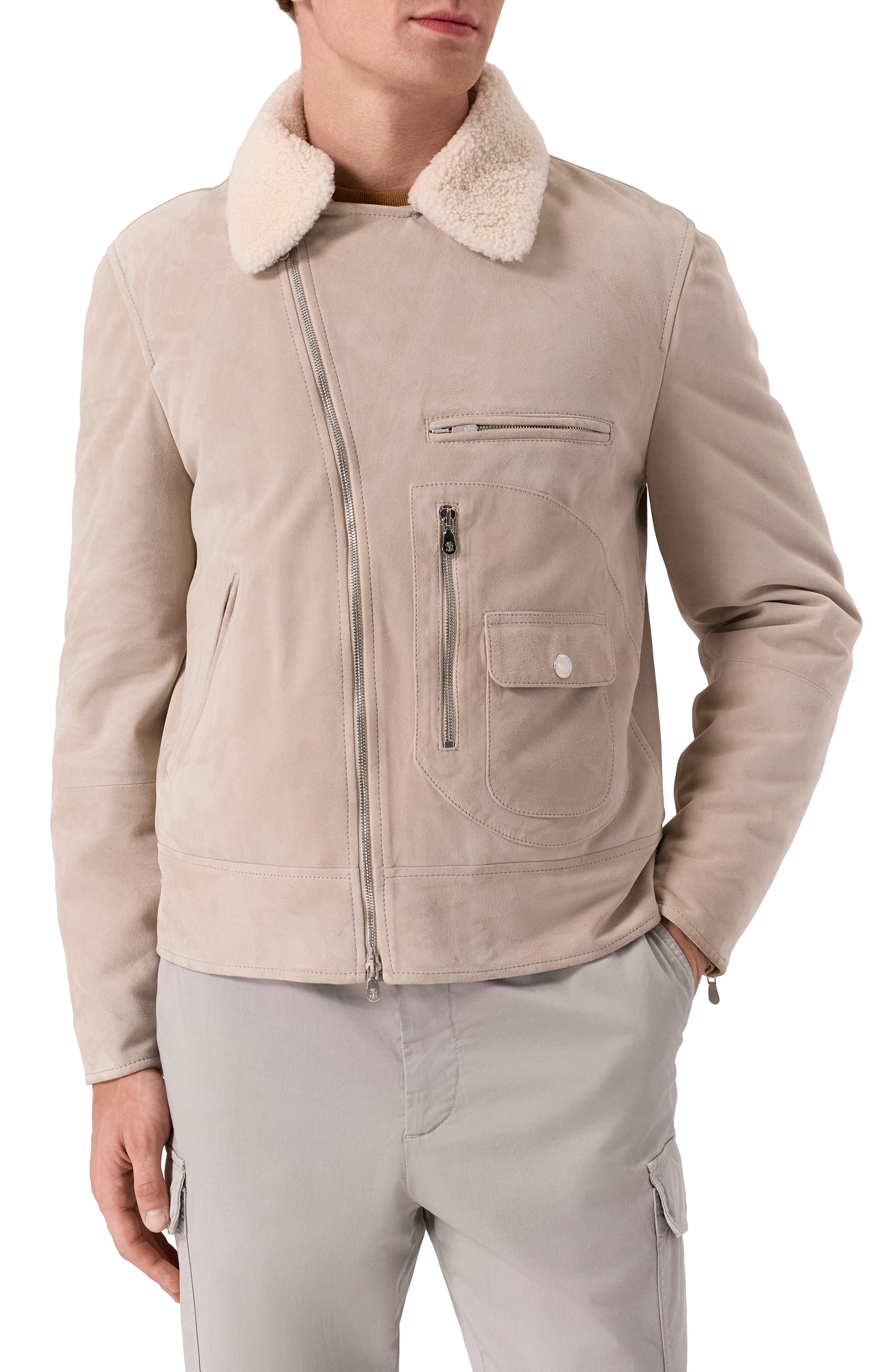 Замшевая куртка с отделкой из овчины BRUNELLO CUCINELLI, арт. M0PCL2007, фото 3