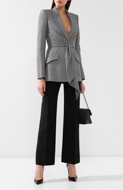 Шерстяной жакет ALEXANDER MCQUEEN черно-белого цвета по цене 420000 руб., арт. 584785/QJAAH, фото 2 Шерстяной жакет ALEXANDER MCQUEEN, арт. 584785/QJAAH, фото 2