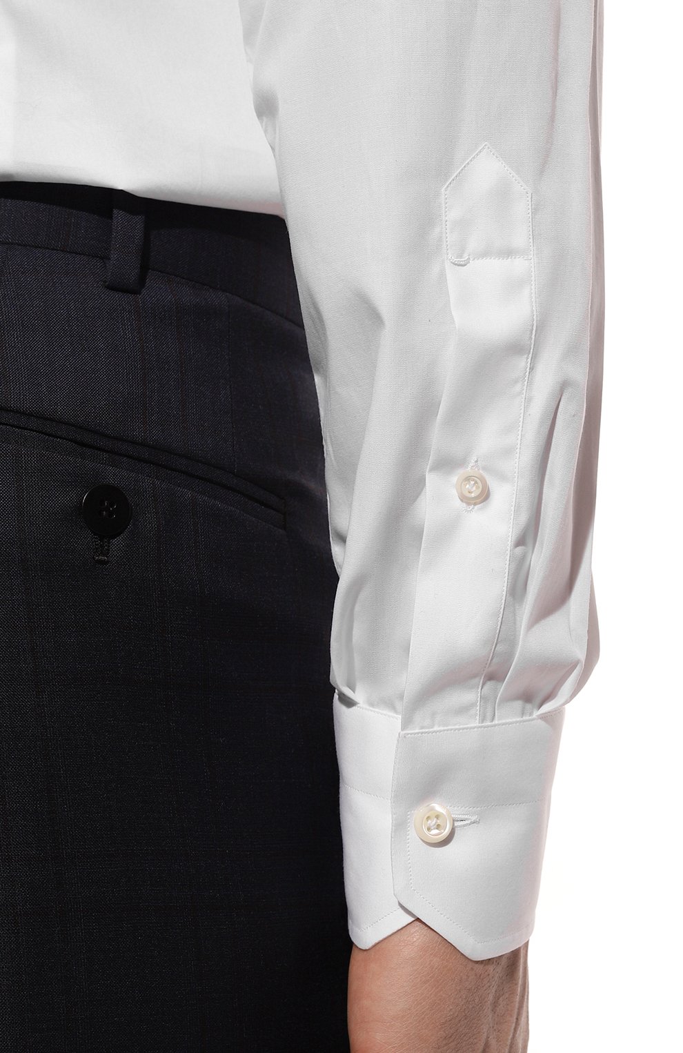 Хлопковая сорочка GIAMPAOLO белого цвета по цене 27550 руб., арт. 608/TS15012, фото 6 Хлопковая сорочка GIAMPAOLO, арт. 608/TS15012, фото 6