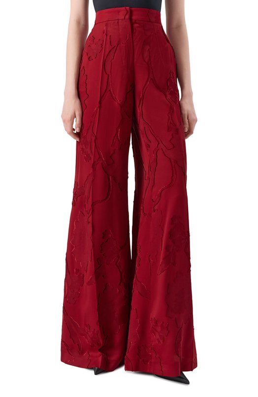 Брюки из вискозы Elie Saab P0131NP25/VI004 Красный  P0131NP25/VI004 Фото 3