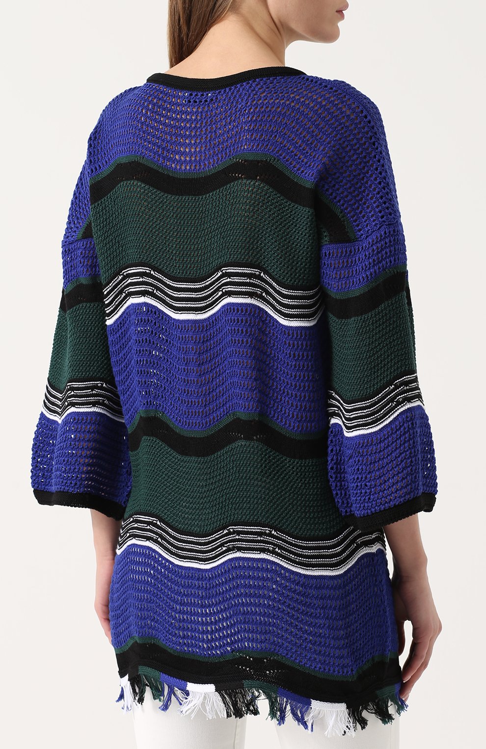 Вязаная туника с бахромой и вырезом-капелька FENDI, арт. FXX595/0GJ, фото 4