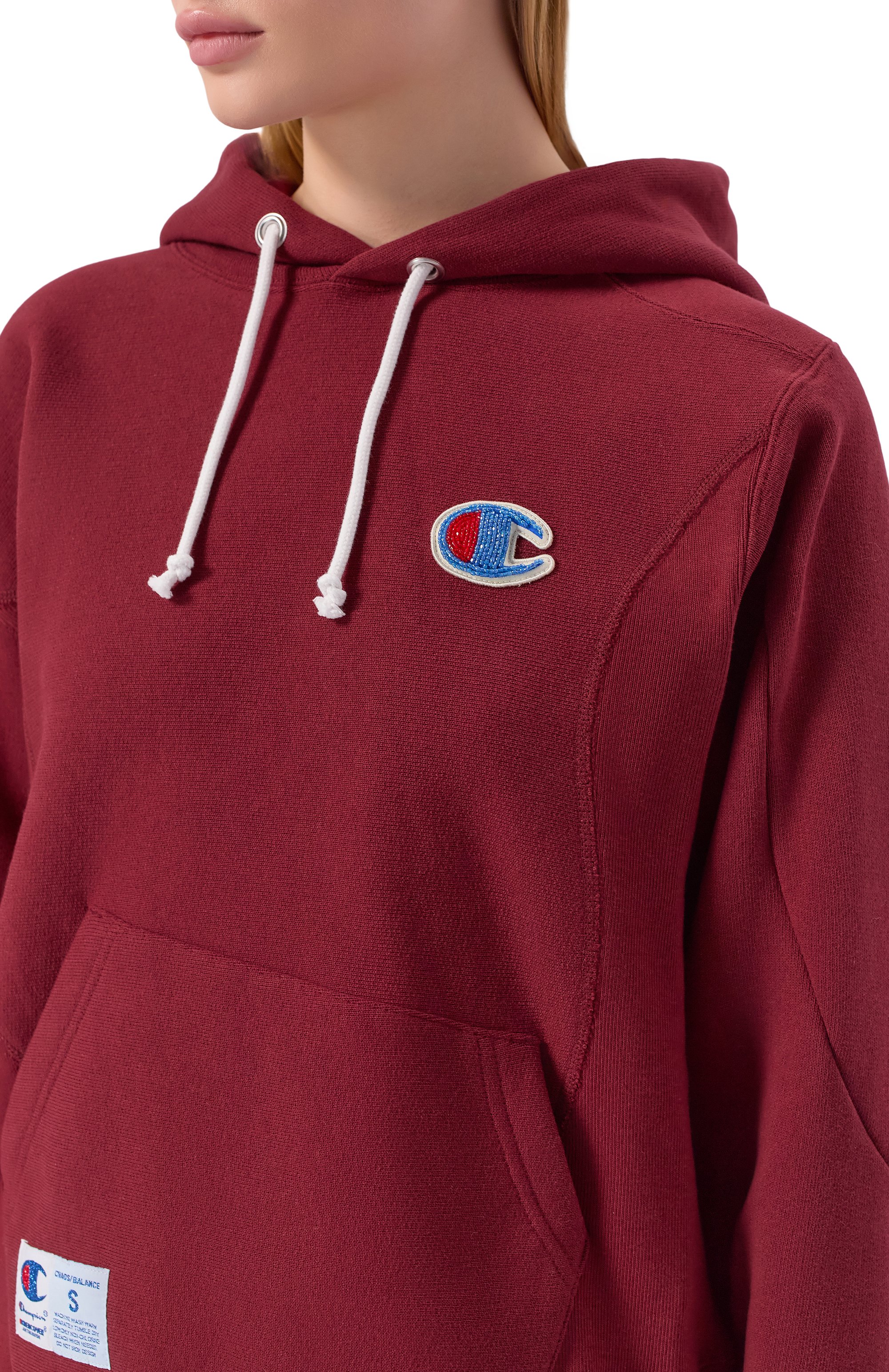 Хлопковое худи UNDERCOVER бордового цвета по цене 65300 руб., арт. UC2E1806, фото 5 Хлопковое худи UNDERCOVER, арт. UC2E1806, фото 5