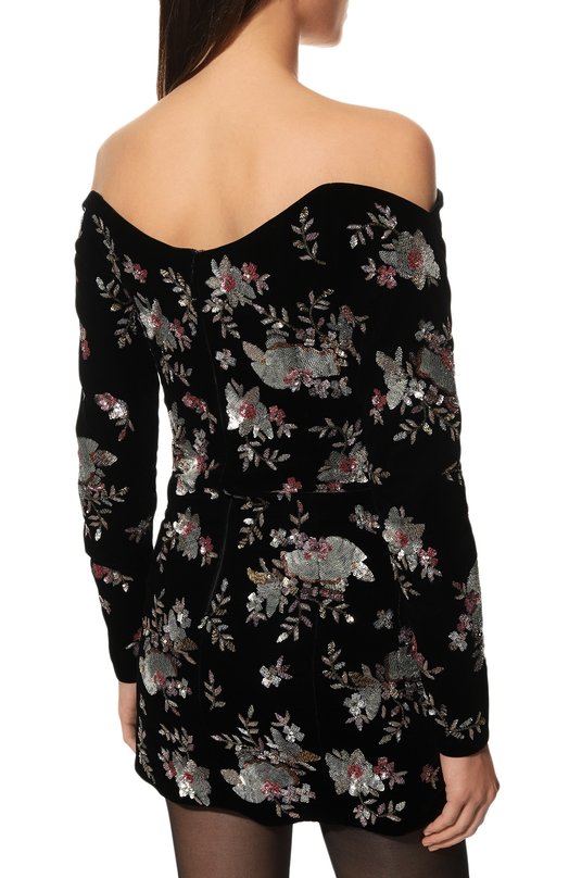 Платье из вискозы Saint Laurent Чёрный, фото 4