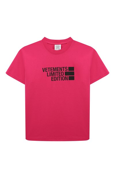 Хлопковая футболка VETEMENTS, арт. KA10TR220H