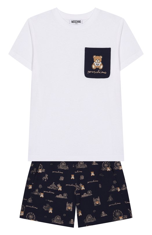 

Комплект из футболки и шорт Moschino, Синий