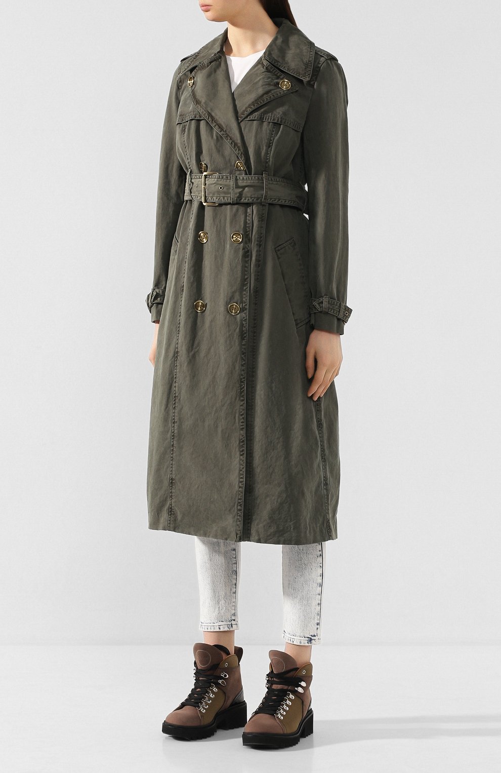 Хлопковый тренч MICHAEL MICHAEL KORS, арт. MH92J3HD0X, фото 3