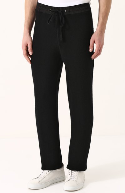 Кашемировые брюки прямого кроя с поясом на кулиске JAMES PERSE, арт. M0M1163, фото 3