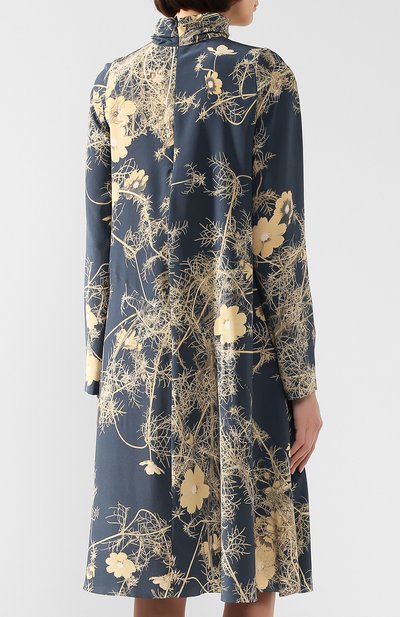 Шелковое платье DRIES VAN NOTEN серого цвета по цене 84250 руб., арт. 192-11038-8201, фото 4 Шелковое платье DRIES VAN NOTEN, арт. 192-11038-8201, фото 4