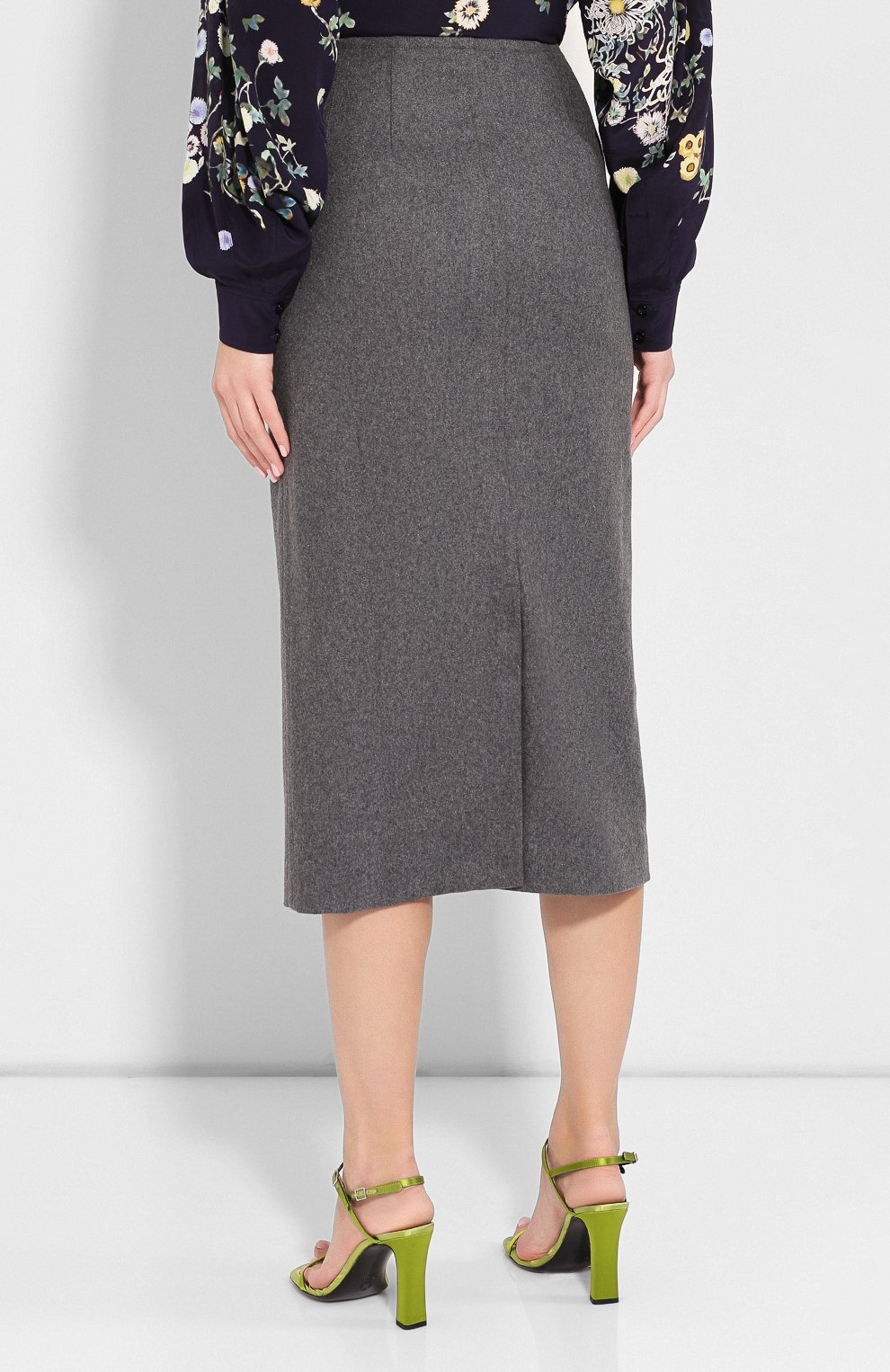 Шерстяная юбка DRIES VAN NOTEN серого цвета по цене 25250 руб., арт. 192-10858-8121, фото 4 Шерстяная юбка DRIES VAN NOTEN, арт. 192-10858-8121, фото 4