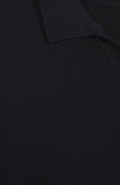 Хлопковое поло PAOLO PECORA MILANO темно-синего цвета по цене 16500 руб., арт. PP4178, фото 3 Хлопковое поло PAOLO PECORA MILANO, арт. PP4178, фото 3