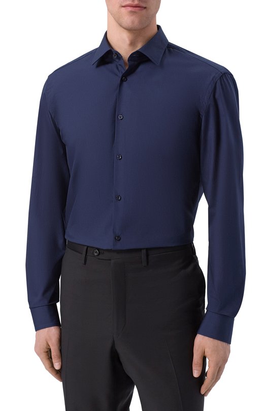 Хлопковая сорочка HUGO 50289499 Синий  50289499 Фото 3