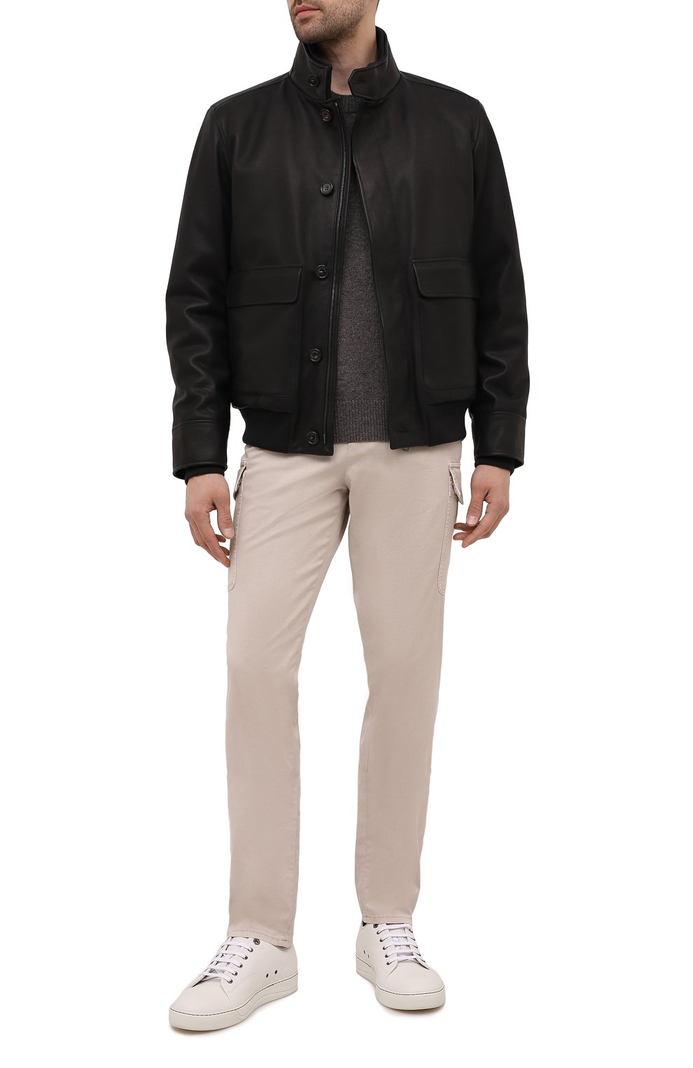 Кожаный бомбер с подкладкой из норки LORO PIANA, арт. FAL8001, фото 2