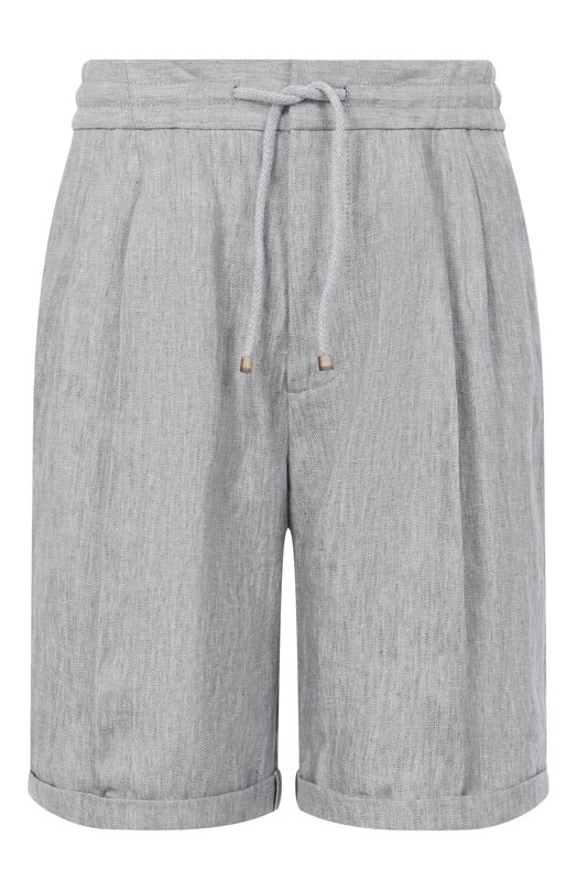 Льняные шорты Brunello Cucinelli MH250U0020 Серый MH250U0020