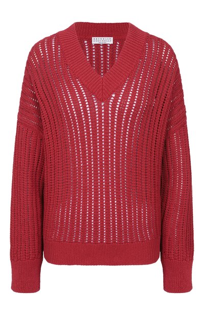 Женский хлопковый свитер BRUNELLO CUCINELLI, арт. MSB581812