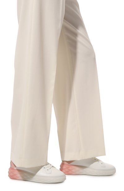 Кожаные кеды diamond maxi f ii JIMMY CHOO, арт. DIAM0ND MAXI/F II/BFA, фото 3