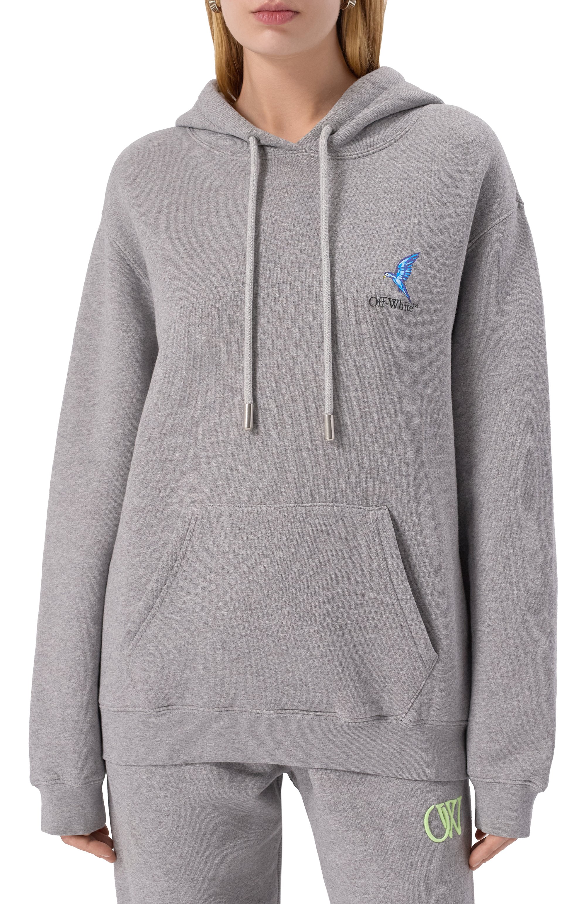 Хлопковое худи OFF-WHITE, арт. 0WBB064S25FLE002, фото 3