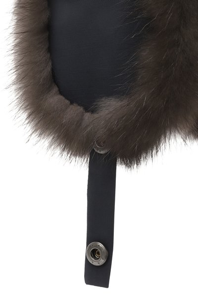 Шапка-ушанка antistorm с мехом соболя BLACK SABLE, арт. BS-MНASP-EB, фото 3