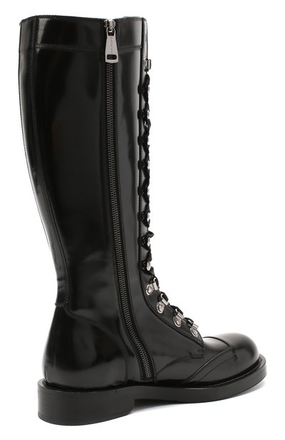 Кожаные сапоги DOLCE & GABBANA черного цвета по цене 177500 руб., арт. CU0698/A0094, фото 4 Кожаные сапоги DOLCE & GABBANA, арт. CU0698/A0094, фото 4