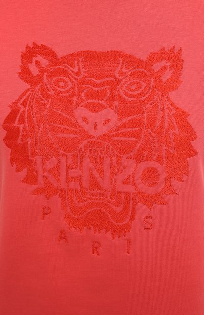 Хлопковая футболка KENZO оранжевого цвета по цене 17400 руб., арт. FB52TS9154YF, фото 5 Хлопковая футболка KENZO, арт. FB52TS9154YF, фото 5