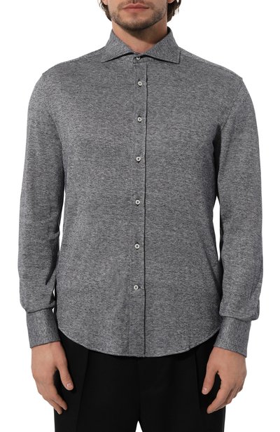 Рубашка изо льна и хлопка BRUNELLO CUCINELLI, арт. MW835B2269, фото 3