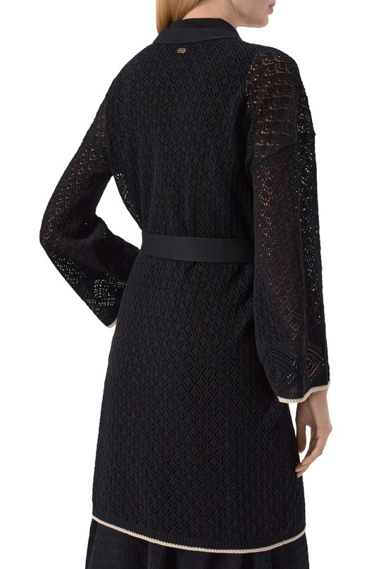 Хлопковый кардиган Agnona KR11038E/7C080PE Чёрный  KR11038E/7C080PE Фото 4