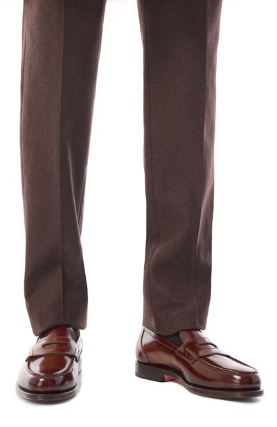 Кожаные пенни-лоферы quentin SANTONI, арт. MCQG18143PD5HPFGV29, фото 3