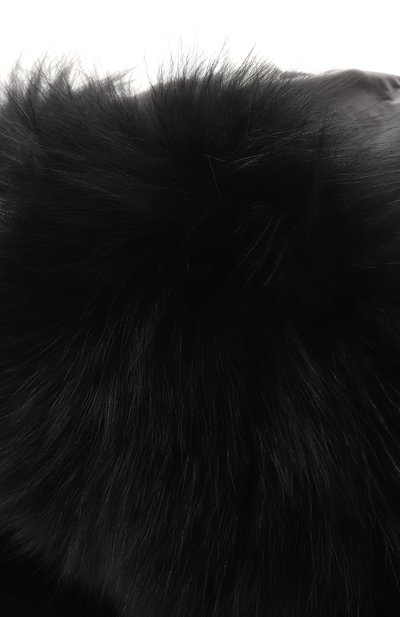 Пуховая шапка-ушанка с отделкой из песца YVES SALOMON ENFANT, арт. 23WEA015XXD0XW, фото 3