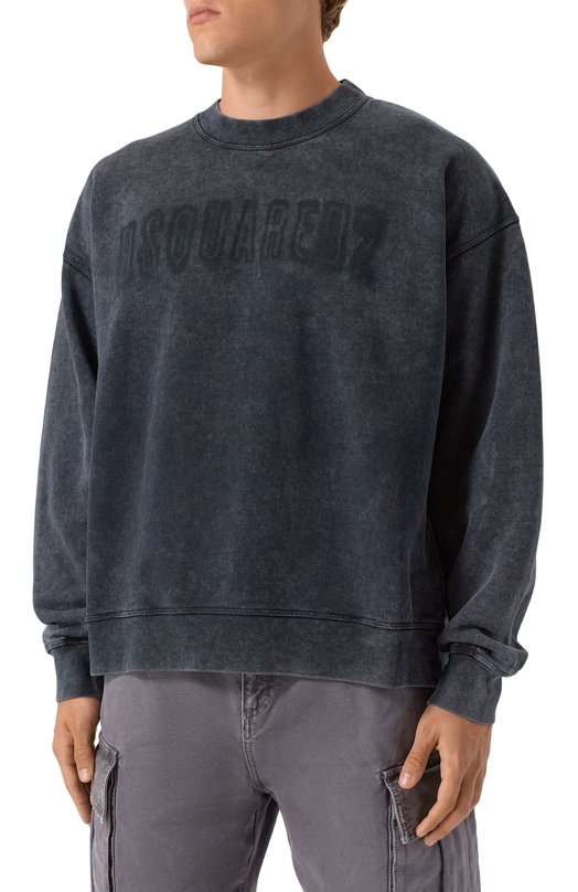 Хлопковый свитшот Dsquared2 S74GU0885/S25030 Серый  S74GU0885/S25030 Фото 3