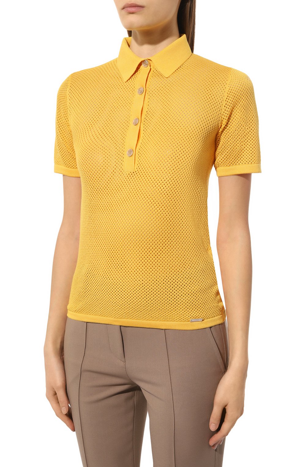 Шелковое поло KITON, арт. D55714069, фото 3