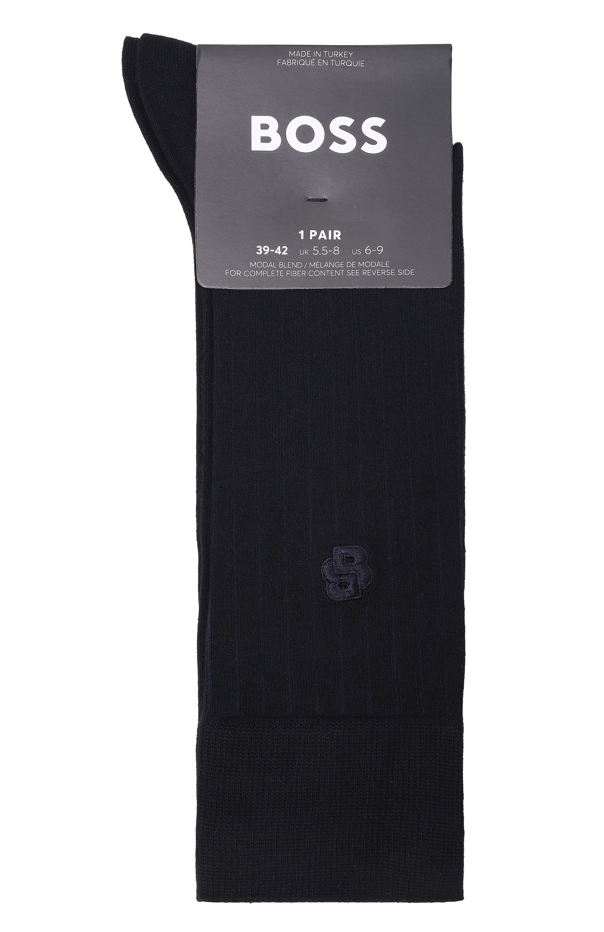 Носки из вискозы BOSS темно-синего цвета по цене 1995 руб., арт. 50518489, фото 1 Носки из вискозы BOSS, арт. 50518489, фото 1