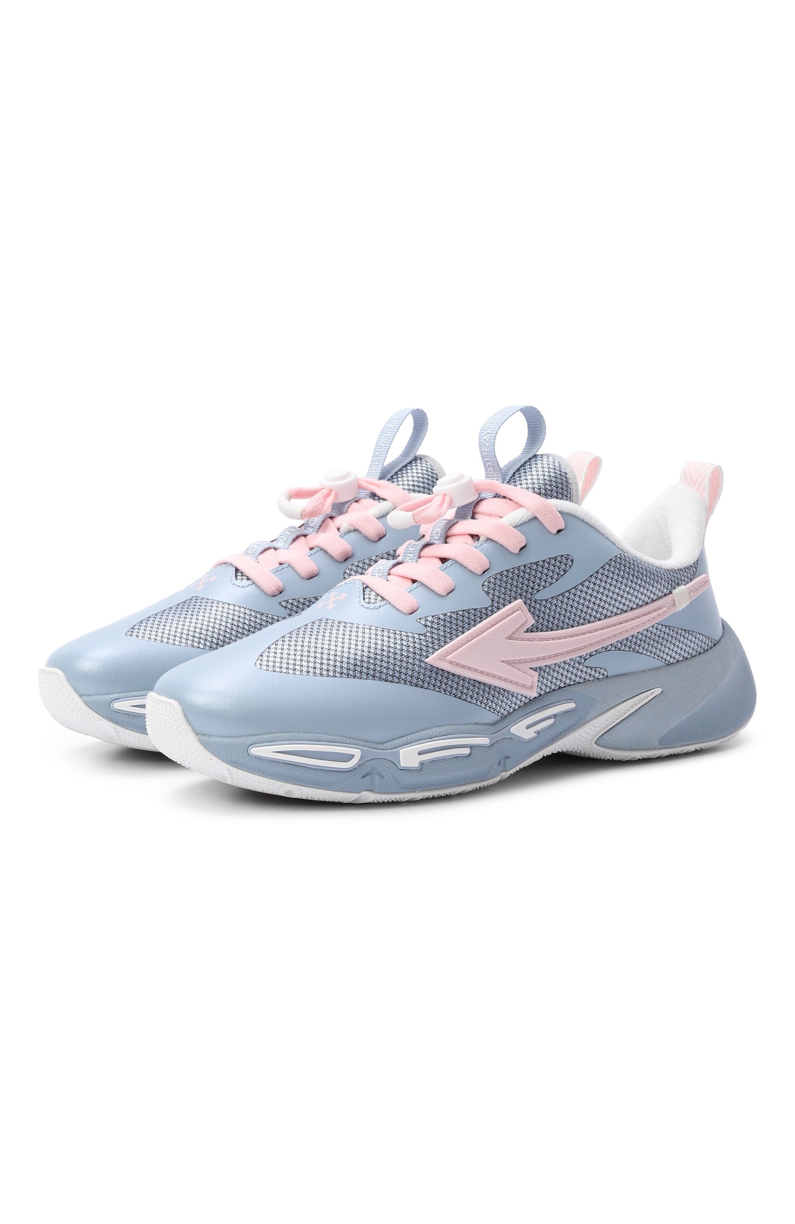 Комбинированные кроссовки for jumping OFF-WHITE голубого цвета по цене 29650 руб., арт. 0GIA008S26FAB001, фото 1 Комбинированные кроссовки for jumping OFF-WHITE, арт. 0GIA008S26FAB001, фото 1
