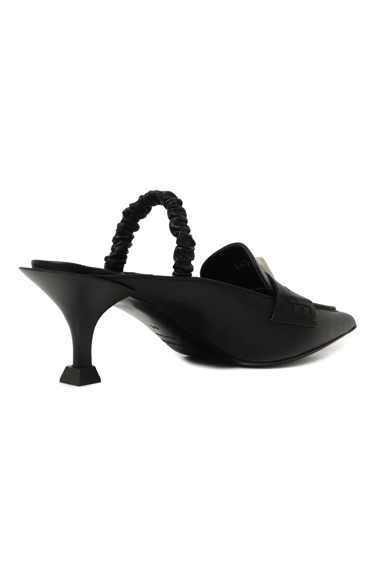 Женские кожаные туфли PREMIATA черного цвета, арт. M6679/GARDA | Фото 5 (Материал внутренний: Натуральная кожа; Материал сплава: Проставлено; Каблук высота: Средний; Каблук тип: Шпилька; Подошва: Плоская; Драгоценные камни: Проставлено)