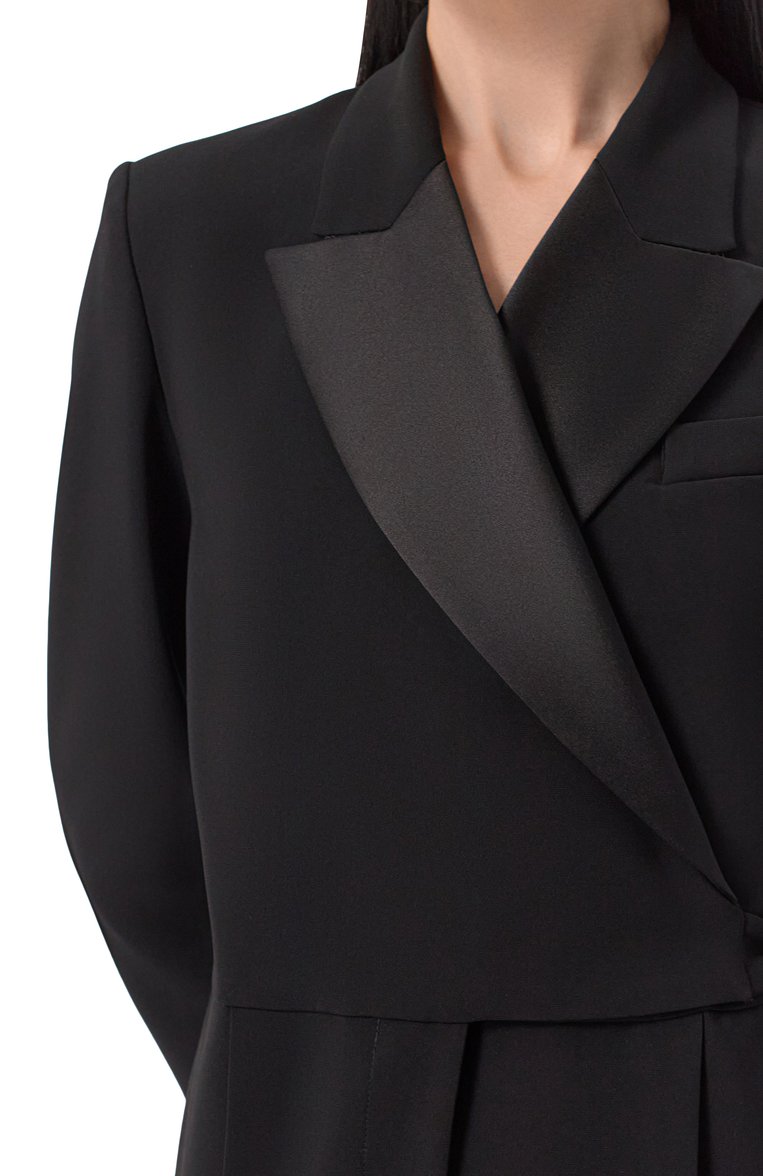 Женский комбинезон WEEKEND MAX MARA черного цвета, арт. BAVIERA | Фото 5 (Рукава: Длинные; Материал внешний: Синтетический материал; Длина (брюки, джинсы): Стандартные; Случай: Повседневный; Стили: Кэжуэл; Женское Кросс-КТ: Комбинезон-одежда)