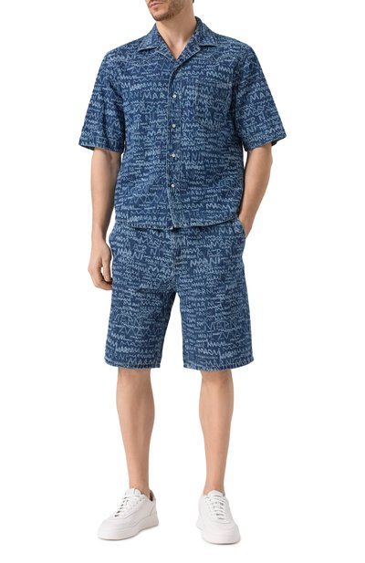 Джинсовые шорты MARNI синего цвета по цене 95900 руб., арт. PUJU0070A0/USCX38, фото 2 Джинсовые шорты MARNI, арт. PUJU0070A0/USCX38, фото 2