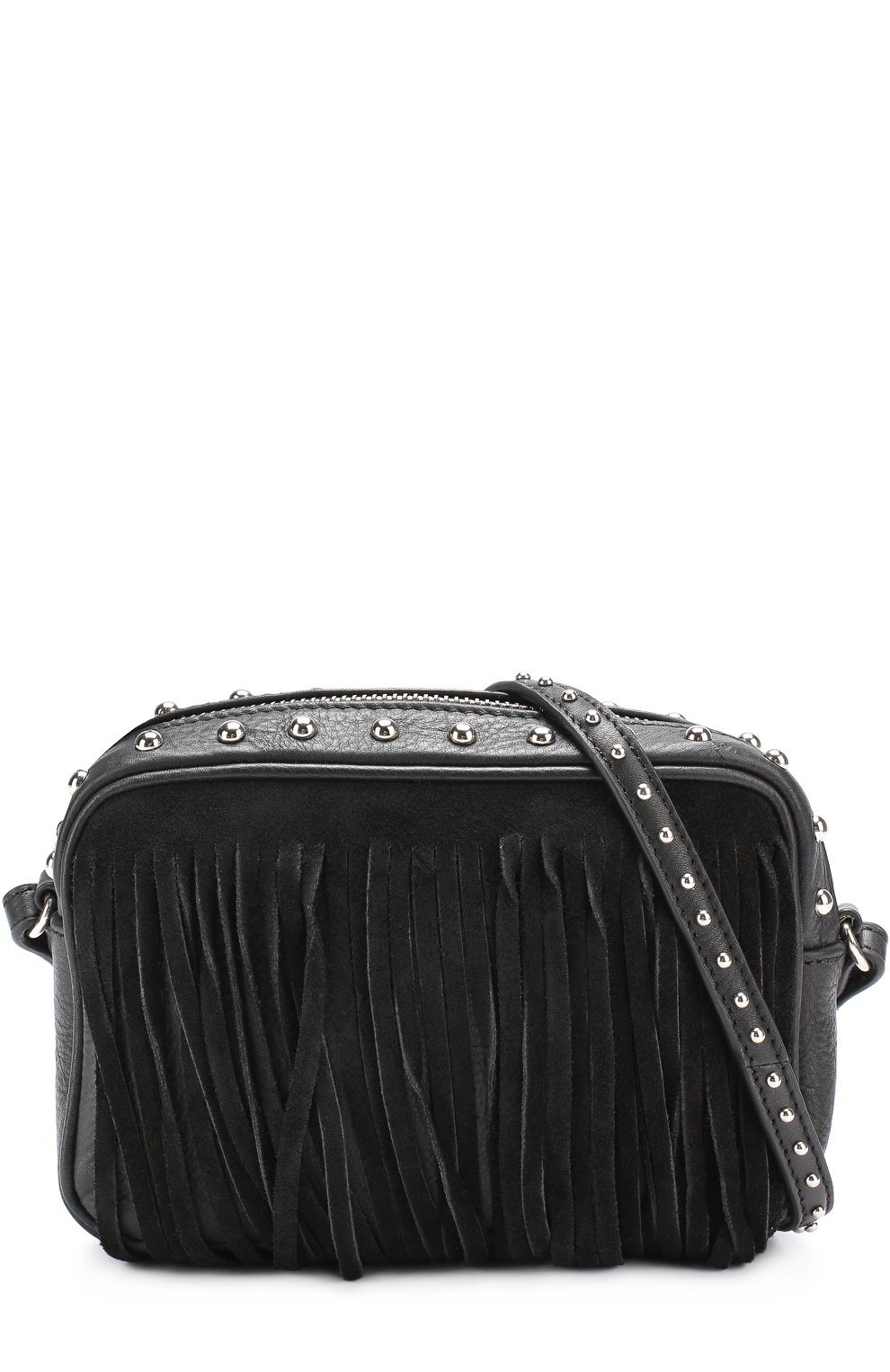 Кожаная сумка с бахромой и заклепками DESIGNERS, REMIX GIRLS, арт. 13437, фото 4