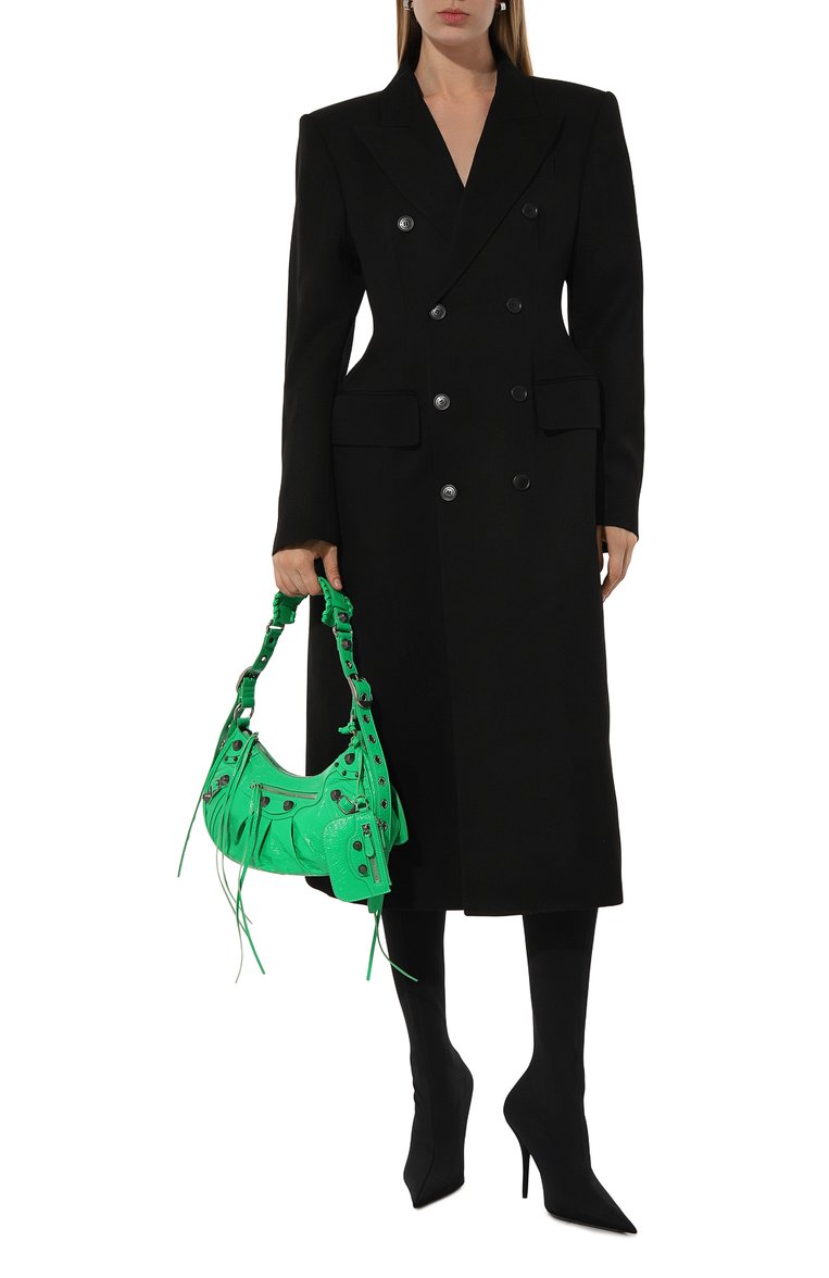 Женская сумка cagole BALENCIAGA зеленого цвета, арт. 671307/1VG9Y | Фото 7 (Ремень/цепочка: На ремешке; Размер: medium; Материал: Натуральная кожа)