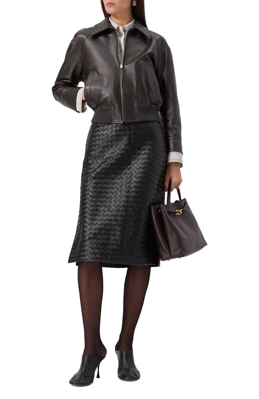 Кожаная куртка Bottega Veneta 832893/V5BX0 Коричневый  832893/V5BX0 Фото 2