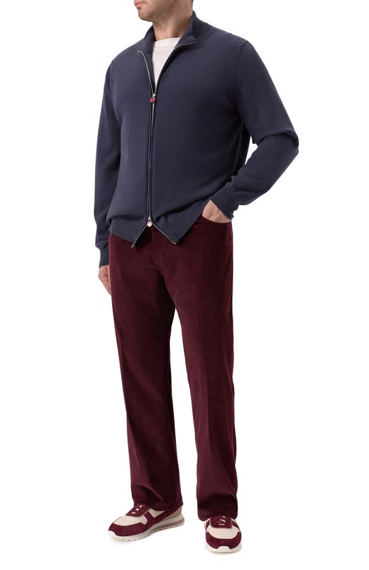 Вельветовые брюки Kiton UPNJS1K0133G07 Бордовый  UPNJS1K0133G07 Фото 2
