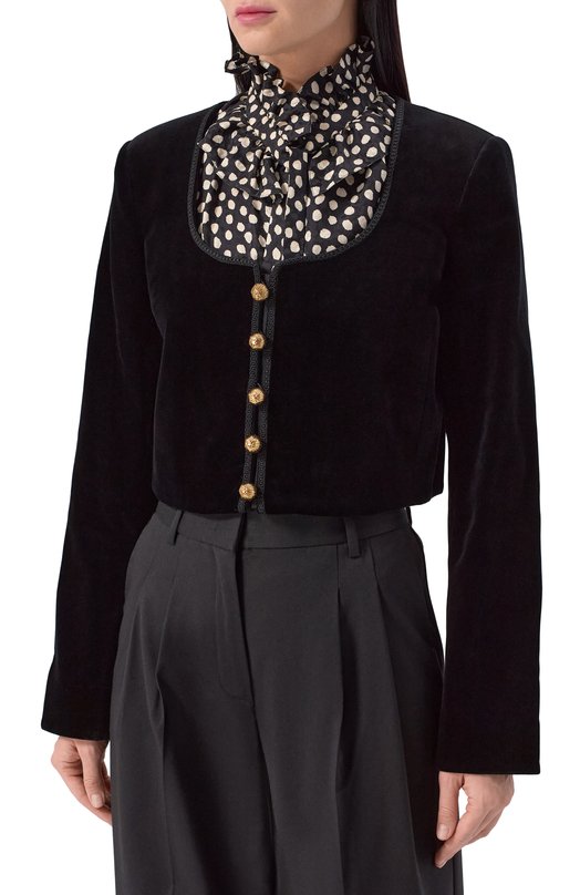 Бархатный жакет Chloé CH25WVE34091 Чёрный  CH25WVE34091 Фото 3