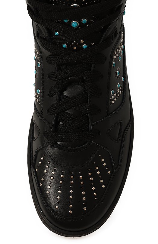 Кожаные кеды Roberto Cavalli Чёрный, фото 6